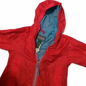 L.L. Bean Kids Red and Blue Raincoat